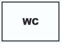 WC Schild mit Text Toilette Klo waagerecht WC Schild mit Text Toilette Klo waagerecht