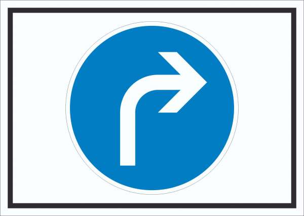 Schild Fahrtrichtung rechts Symbol