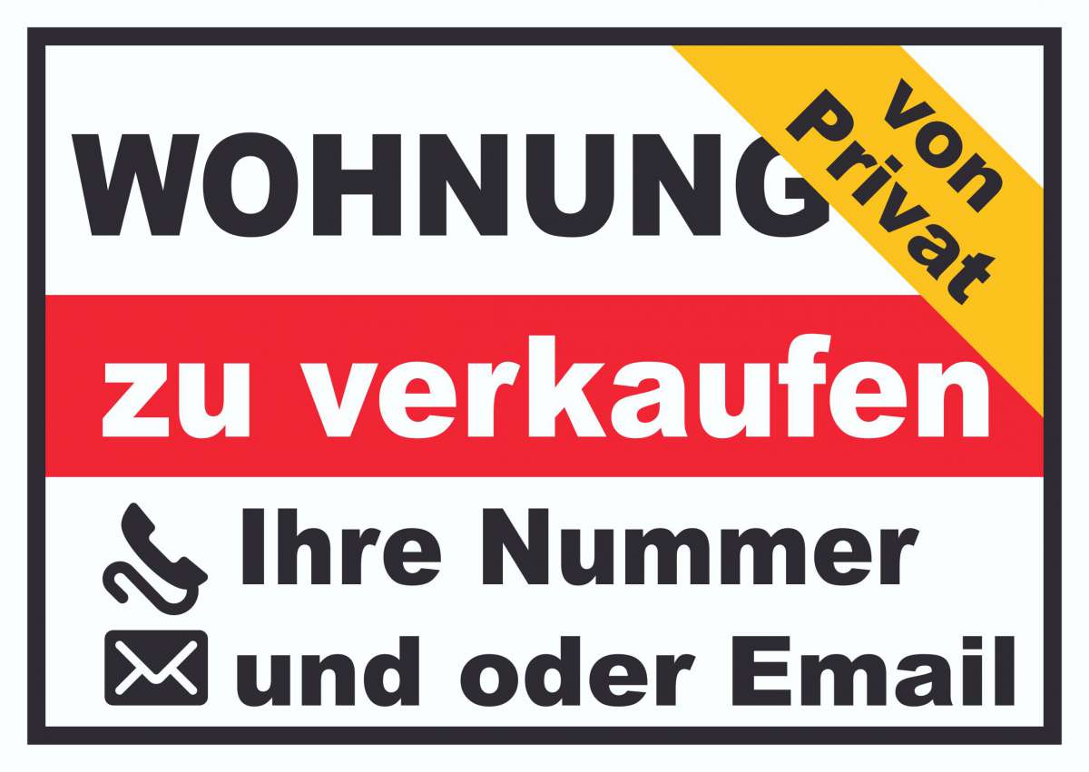 Cosco 'For Sale' Schild 20,3x30,5cm - Rotes Verkaufsschild Aus Kunststoff