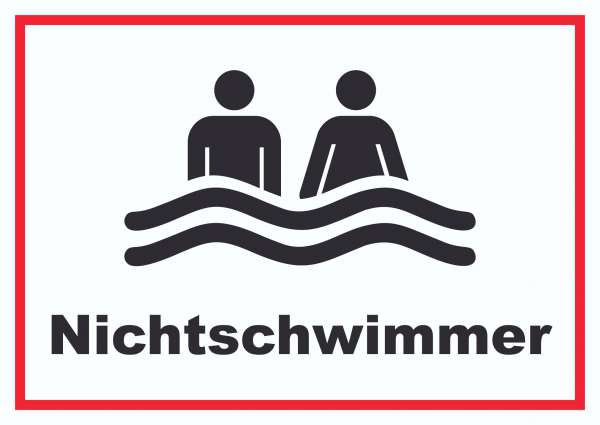 Nichtschwimmer Schild