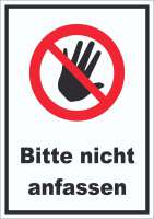 Bitte nicht anfassen Aufkleber Bitte nicht anfassen Aufkleber