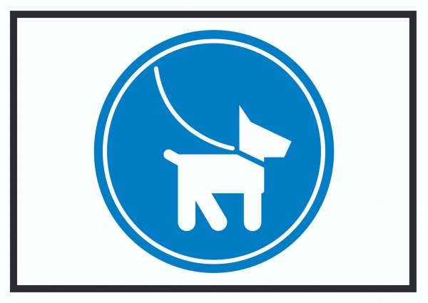 Hunde bitte anleinen Symbol Schild