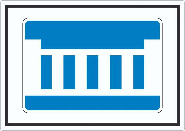 Wehr oder Staustufe Symbol Aufkleber