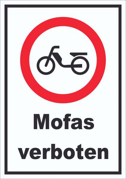 Schild Verbot Mofas