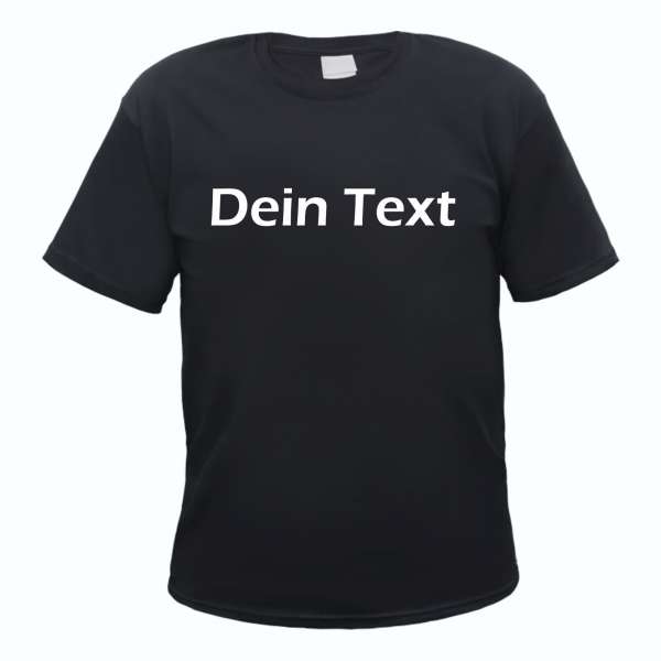 Individuelles Herren T-Shirt - schwarz - Blockschrift - mit Wunschtext bedruckt