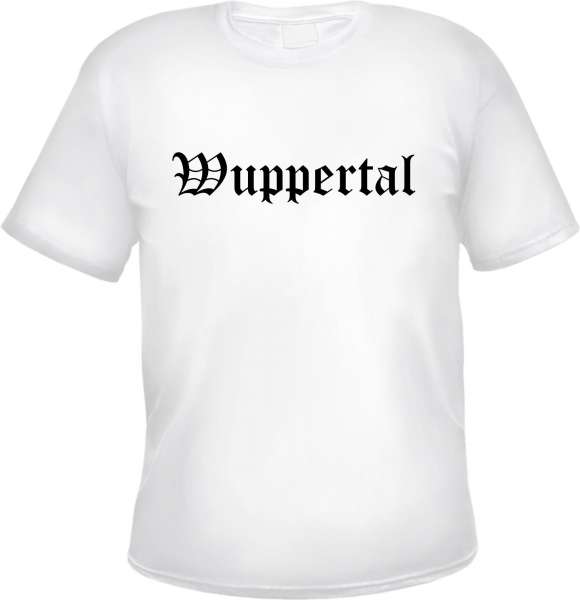 Wuppertal Herren T-Shirt - Altdeutsch - Weißes Tee Shirt