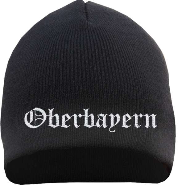 Oberbayern Beanie Mütze - Altdeutsch - Bestickt - Strickmütze Wintermütze