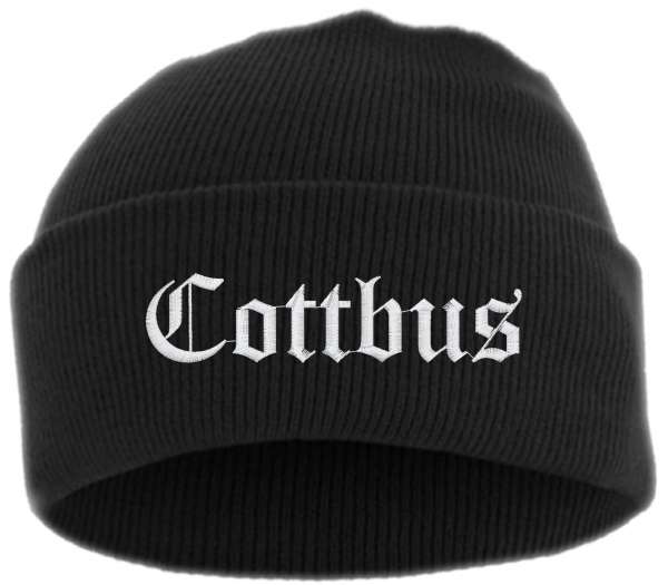 Cottbus Umschlagmütze - Altdeutsch - Bestickt - Mütze mit breitem Umschlag