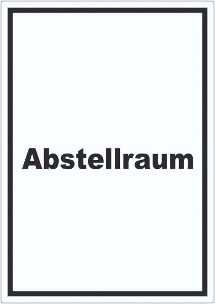 Abstellraum Aufkleber mit Text Lager hochkant