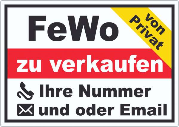 FeWo zu verkaufen von Privat Aufkleber