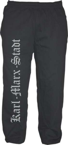 Karl-Marx-Stadt Jogginghose - Altdeutsch - Druckfarbe Silber - Sweatpants Hose