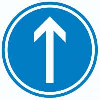 Richtungspfeil hoch Aufkleber Kreis weiss blau Pfeil Richtungspfeil hoch Aufkleber Kreis weiss blau Pfeil