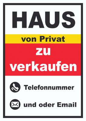 „Zu Verkaufen Durch Besitzer“ Schild Mit Erdspieß – 43,2x33 Cm, Doppelseitig, Wetterfest – Für Hausverkauf