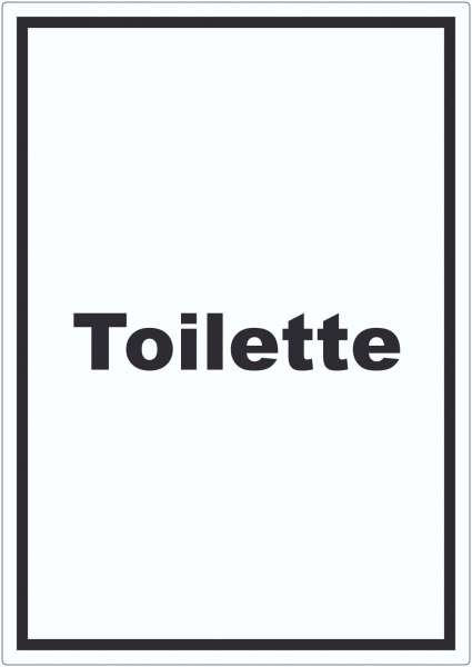 Toilette Aufkleber mit Text Klo WC hochkant