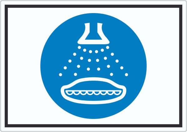 Wassersprühanlage einschalten beim Aussetzvorgang Symbol Aufkleber