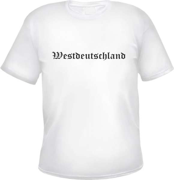 Westdeutschland Herren T-Shirt - Altdeutsch - Weißes Tee Shirt
