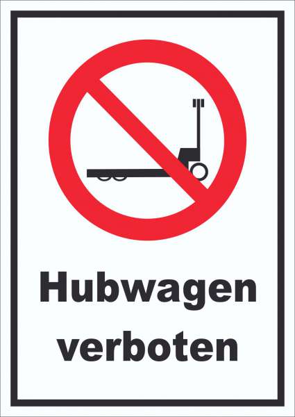 Schild Hubwagen verboten
