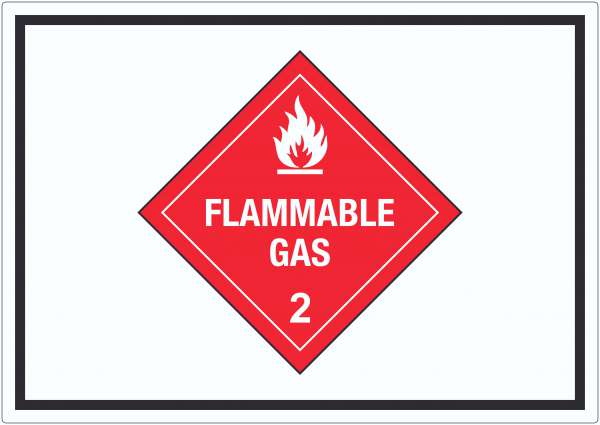 Aufkleber Entzündliche Gase Symbol Flammable Gas Flamme