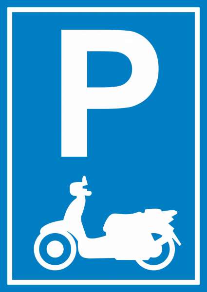 Parkplatz Motorroller Schild