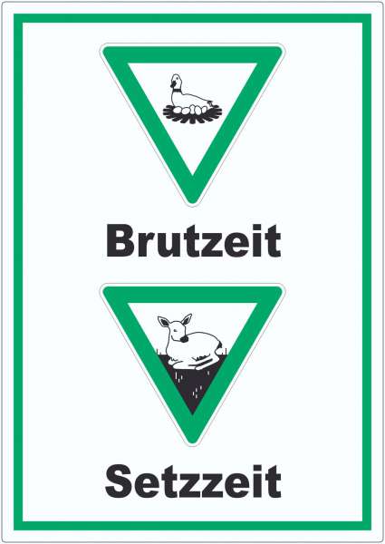 Brut- und Setzzeit hochkant Aufkleber