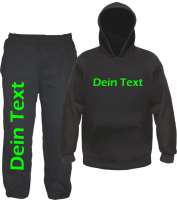 Individueller Jogginganzug NEON - Blockschrift - Jogginghose und Hoodie Individueller Jogginganzug NEON - Blockschrift - Jogginghose und Hoodie