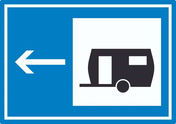 Wohnwagen links Symbol Aufkleber