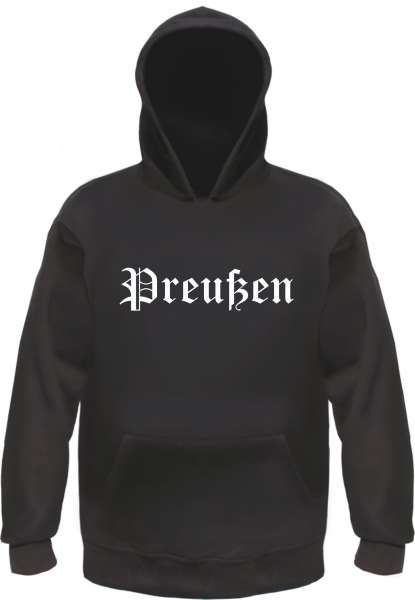 Preußen Kapuzensweatshirt - Altdeutsch - bedruckt - Hoodie Kapuzenpullover
