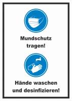 Mundschutz Händewaschen Schild Mundschutz Händewaschen Schild