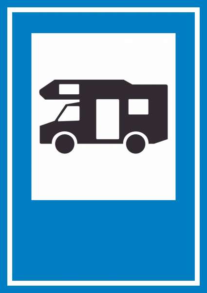 Campingplatz Wohnmobil Schild