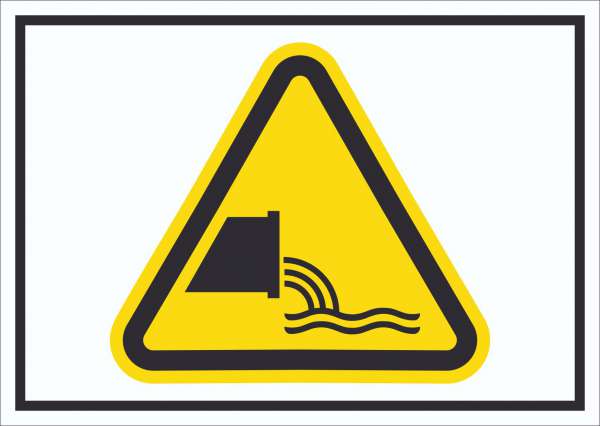 Schild Warnung Abwassereinleitung Symbol