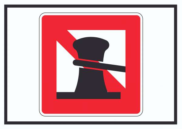 Anlegen verboten Symbol Schild
