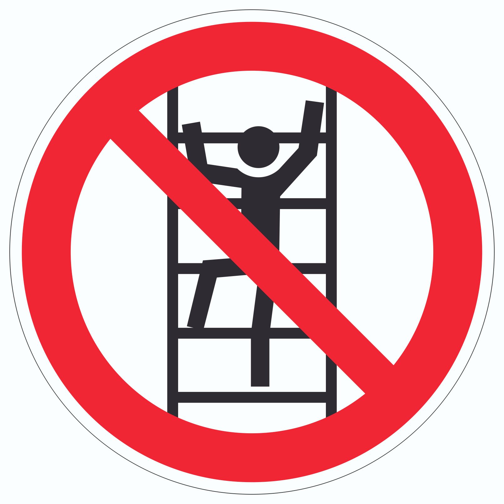Aufkleber Klettern verboten Symbol