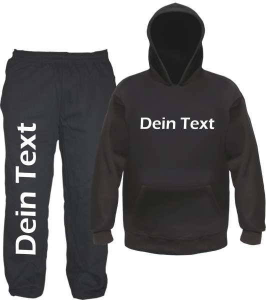 Individueller Jogginganzug - Blockschrift - Jogginghose und Hoodie