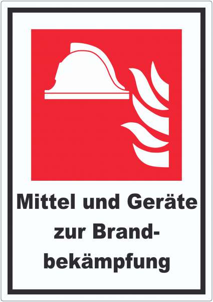 Mittel und Geräte zur Brandbekämpfung Aufkleber