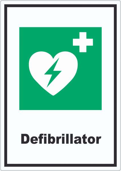 Defibrillator Aufkleber 