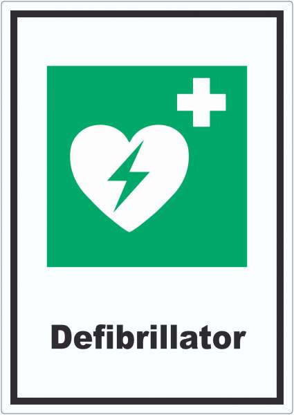 Defibrillator Aufkleber