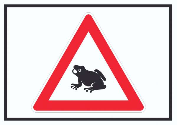 Vorsicht Krötenwanderung Symbol Schild