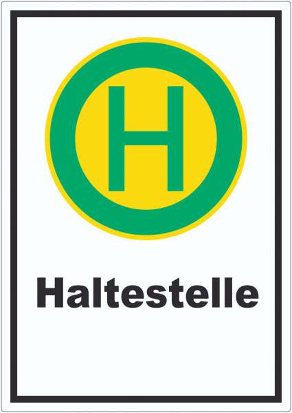 Aufkleber Haltestelle