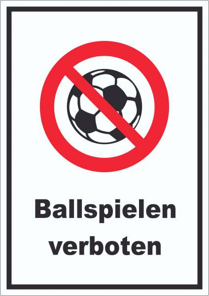 Ballspielen verboten Aufkleber