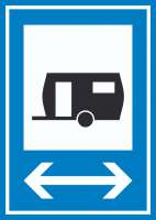 Wohnwagen links rechts Schild Wohnwagen links rechts Schild