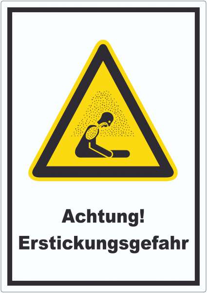 Achtung Erstickungsgefahr Aufkleber