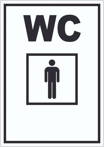 WC Herren Aufkleber