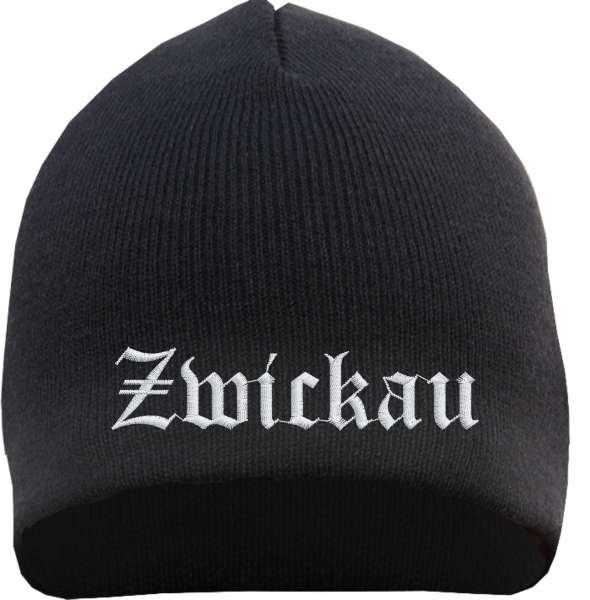 Zwickau Beanie Mütze - Altdeutsch - Bestickt - Strickmütze Wintermütze