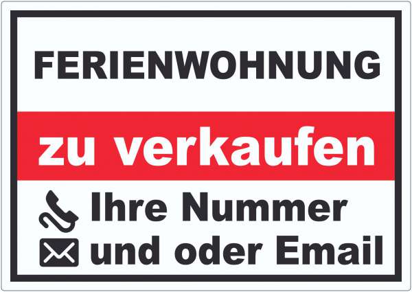 Ferienwohnung zu verkaufen Aufkleber