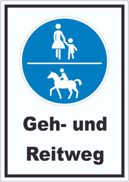 Aufkleber Geh- und Reitweg