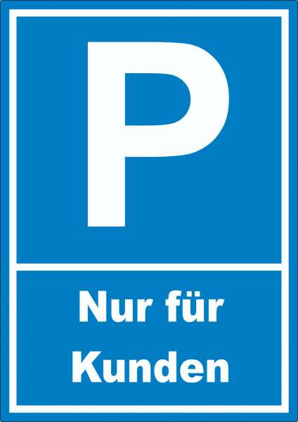 Kunden Parkplatz Aufkleber Nur für Kunden