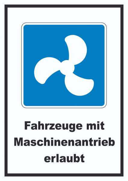 Motorboote erlaubt Symbol und Text