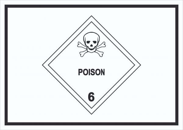 Schild Giftige Stoffe Symbol Poison Totenkopf