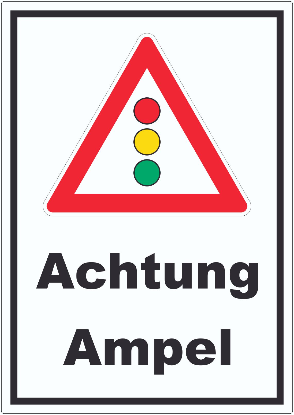 Aufkleber Achtung Ampel  HB-Druck Schilder, Textildruck & Stickerei  Onlineshop