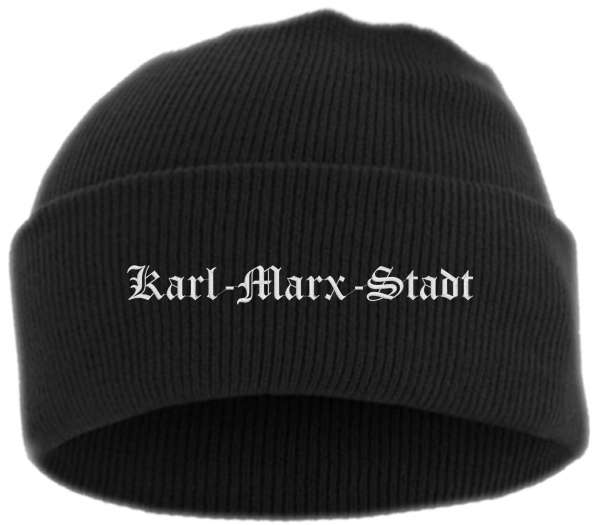 Karl-Marx-Stadt Umschlagmütze - Altdeutsch - Bestickt - Mütze mit breitem Umschlag